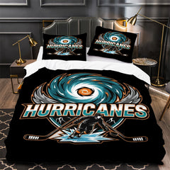 Carolina Hurricanes Hockey Duvet Cover Quilt Case Pillowcase Bedding Set Without Filler