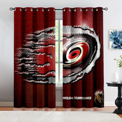 Carolina Hurricanes Hockey League Blackout Curtains Drapes For Window Treatment Set