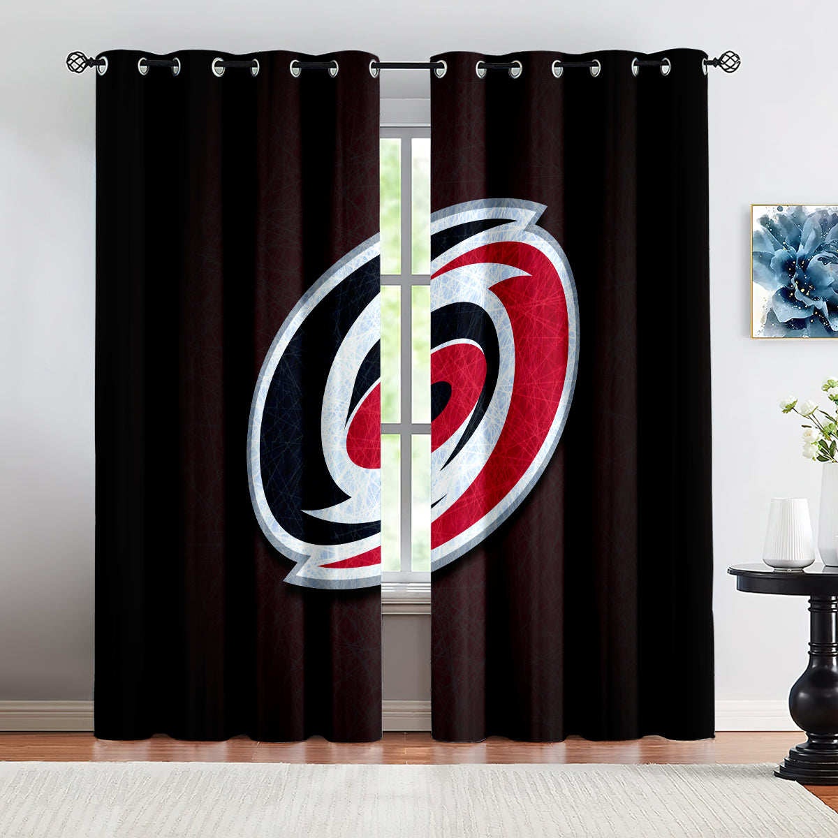 Carolina Hurricanes Hockey League Blackout Curtains Drapes For Window Treatment Set