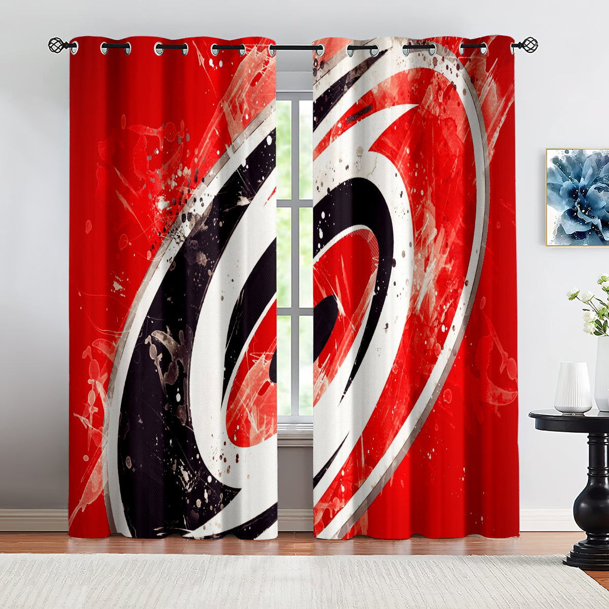 Carolina Hurricanes Hockey League Blackout Curtains Drapes For Window Treatment Set