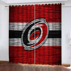 Carolina Hurricanes Hockey League Blackout Curtains Drapes For Window Treatment Set