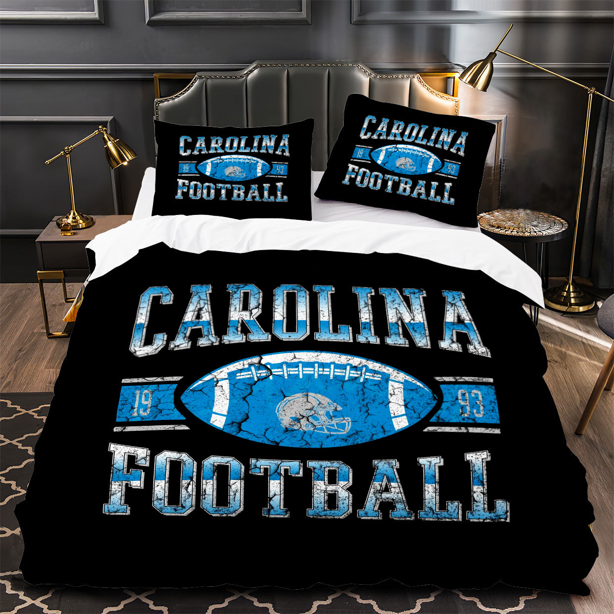 Carolina Panthers Football Duvet Cover Quilt Case Pillowcase Bedding Set Without Filler