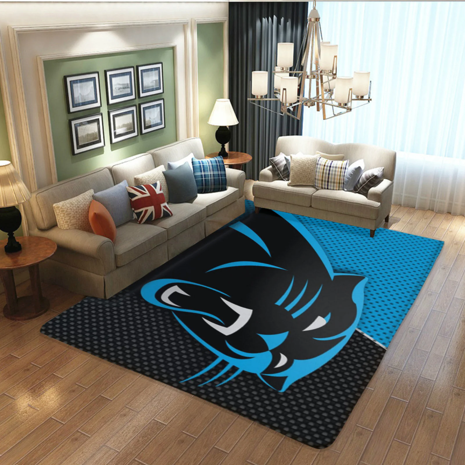 Carolina Panthers Football Team Carpet Living Room Bedroom Mats Kitchen Bathroom Rugs