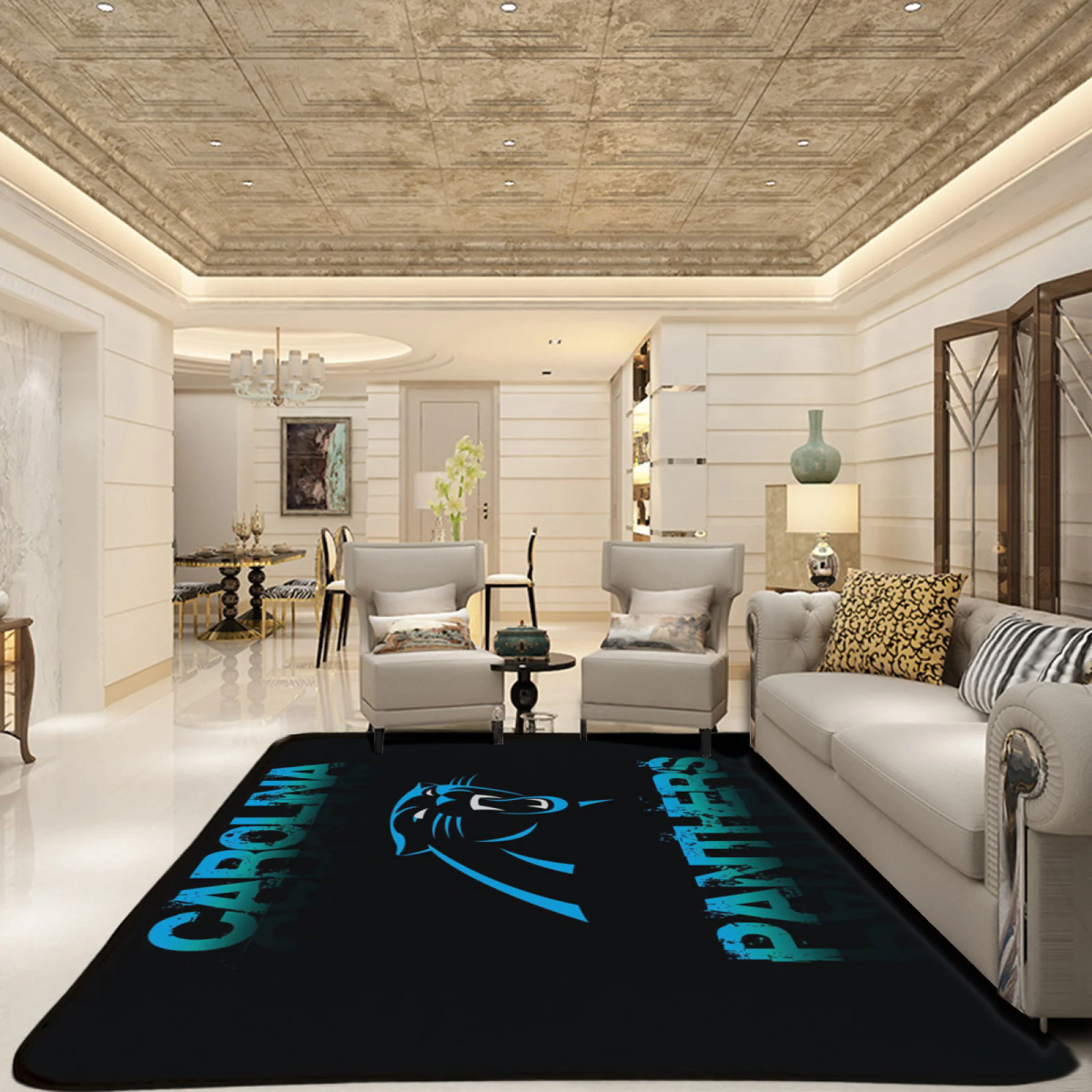 Carolina Panthers Football Team Carpet Living Room Bedroom Mats Kitchen Bathroom Rugs