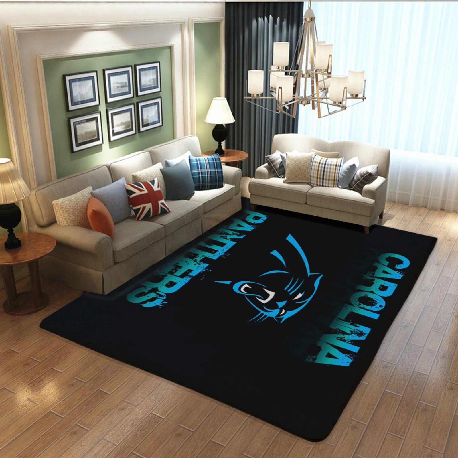 Carolina Panthers Football Team Carpet Living Room Bedroom Mats Kitchen Bathroom Rugs