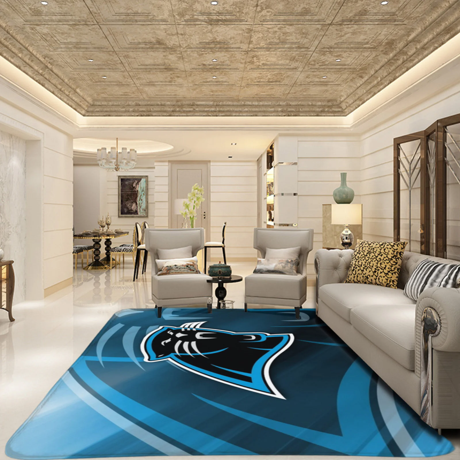 Carolina Panthers Football Team Carpet Living Room Bedroom Mats Kitchen Bathroom Rugs