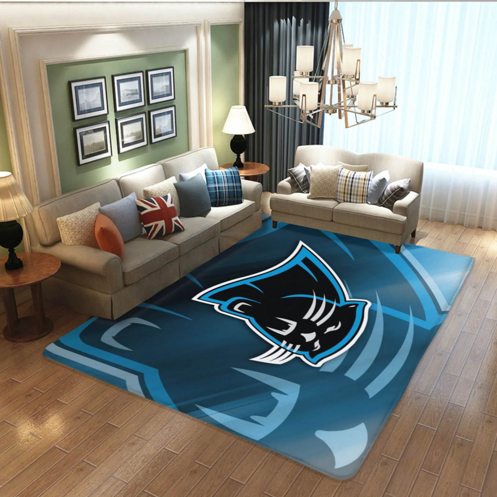 Carolina Panthers Football Team Carpet Living Room Bedroom Mats Kitchen Bathroom Rugs