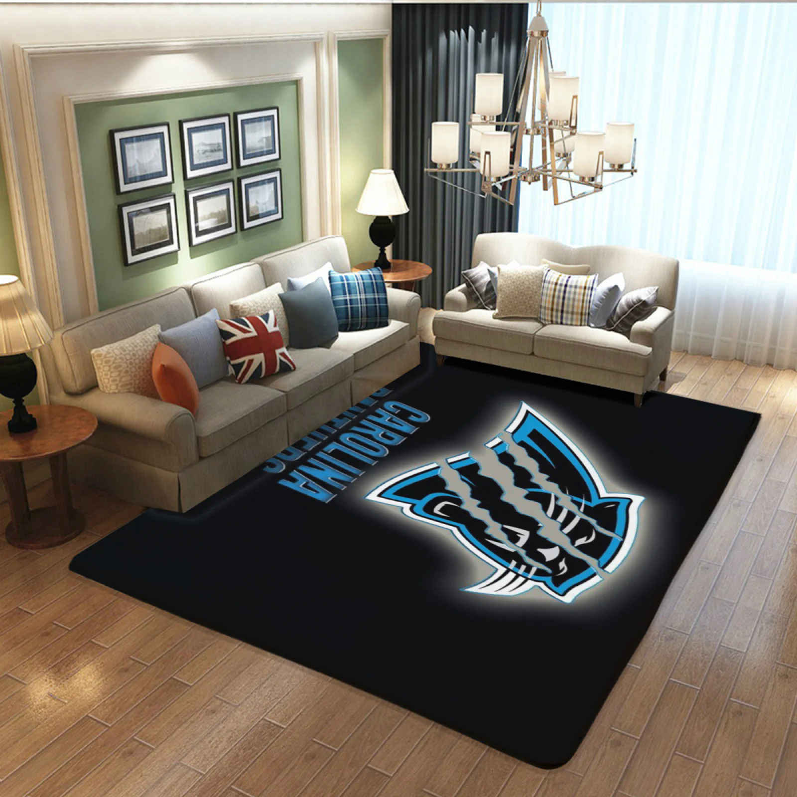 Carolina Panthers Football Team Carpet Living Room Bedroom Mats Kitchen Bathroom Rugs