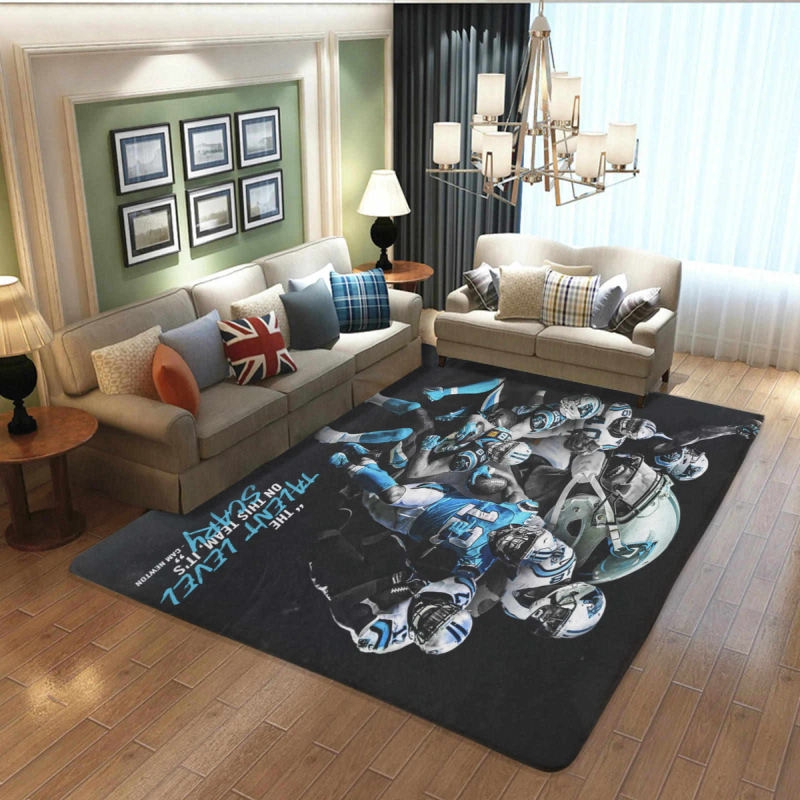 Carolina Panthers Football Team Carpet Living Room Bedroom Mats Kitchen Bathroom Rugs