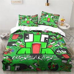 Unspeakable Gaming Frog Duvet Cover Quilt Cover Pillowcase Bedding Set for Kids Adults