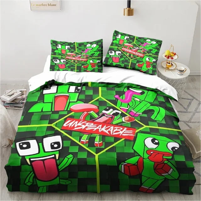 Unspeakable Gaming Frog Duvet Cover Quilt Cover Pillowcase Bedding Set for Kids Adults