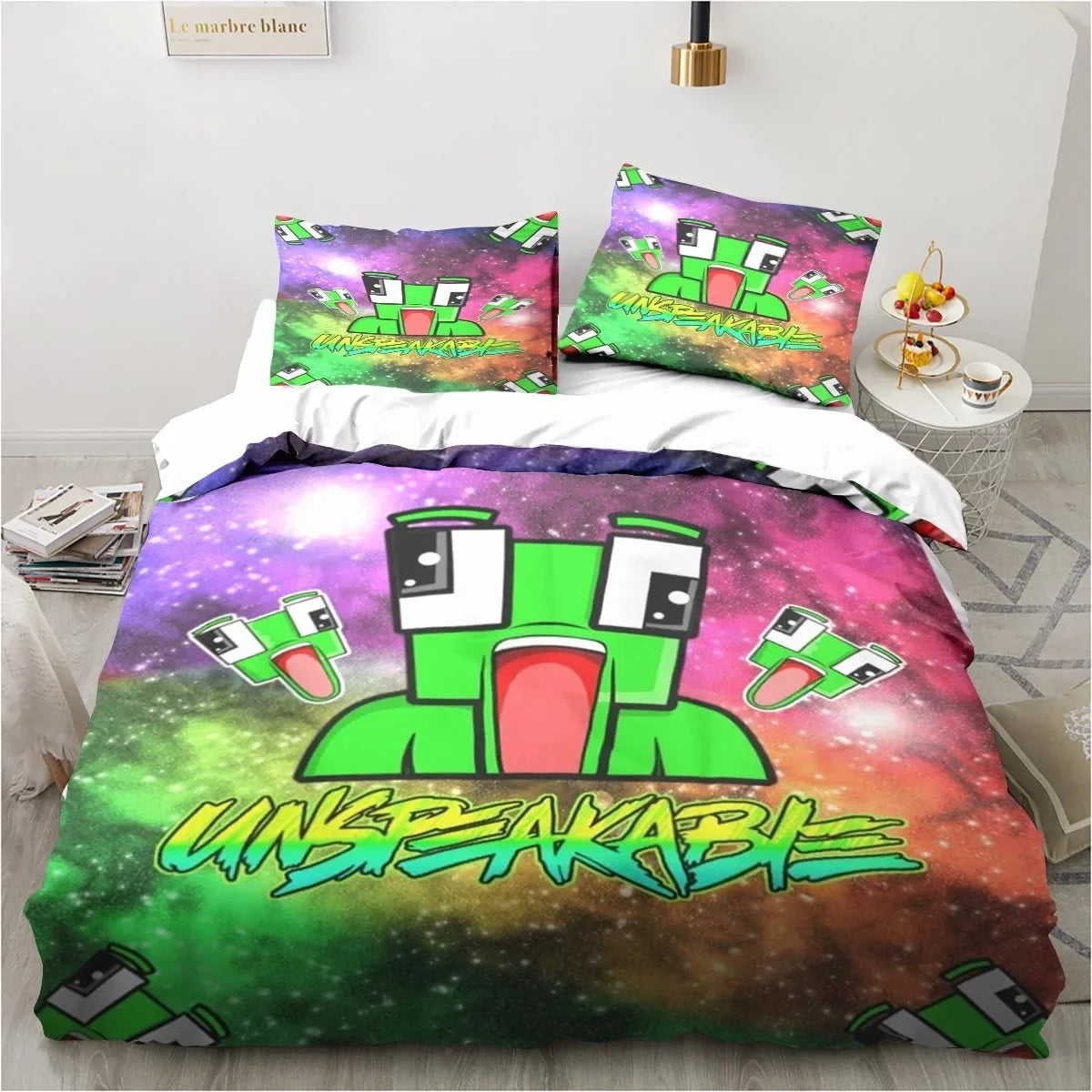 Unspeakable Gaming Frog Duvet Cover Quilt Cover Pillowcase Bedding Set for Kids Adults