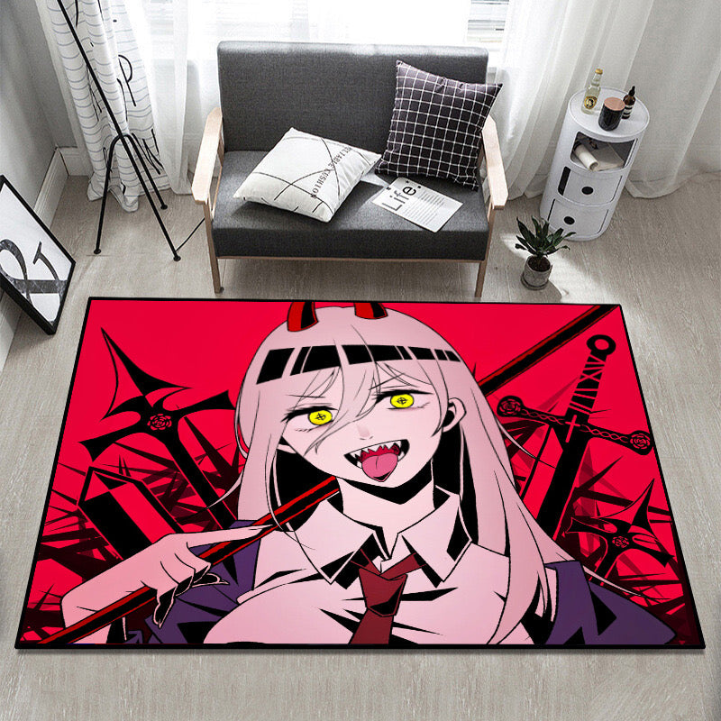 Chainsaw Man Cosplay Carpet Living Room Bedroom Sofa Rug Door Mat