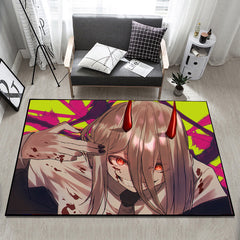 Chainsaw Man Cosplay Carpet Living Room Bedroom Sofa Rug Door Mat