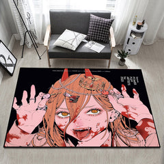 Chainsaw Man Cosplay Carpet Living Room Bedroom Sofa Rug Door Mat