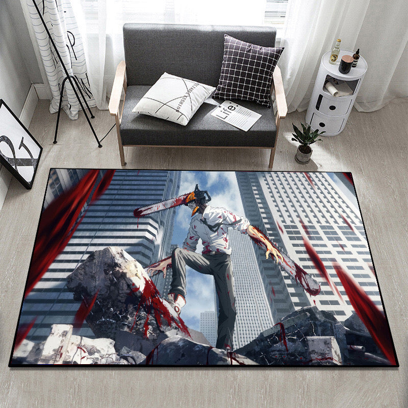 Chainsaw Man Cosplay Carpet Living Room Bedroom Sofa Rug Door Mat