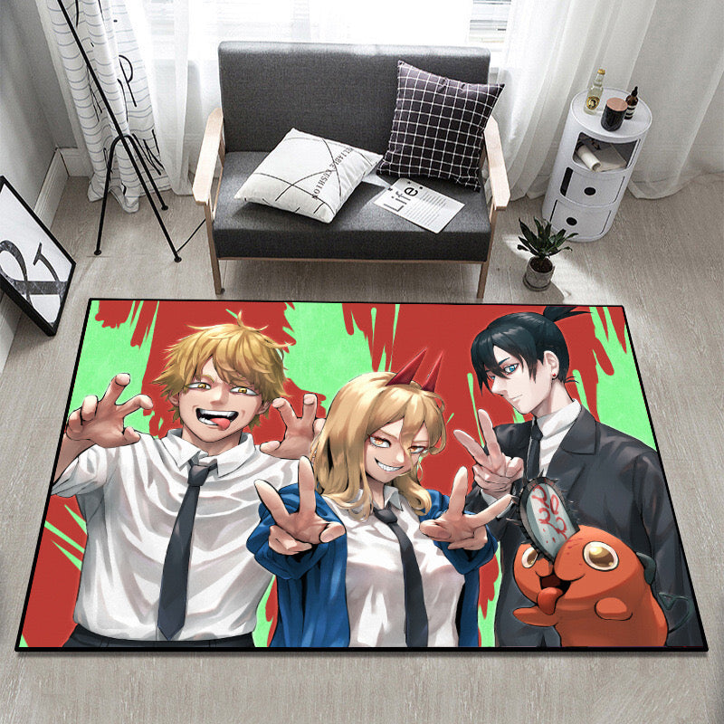 Chainsaw Man Cosplay Carpet Living Room Bedroom Sofa Rug Door Mat