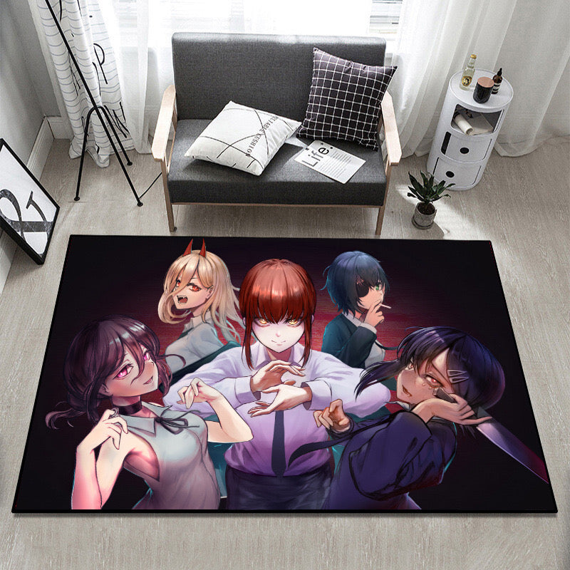 Chainsaw Man Cosplay Carpet Living Room Bedroom Sofa Rug Door Mat