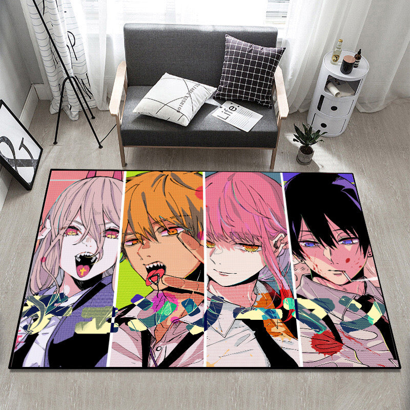 Chainsaw Man Cosplay Carpet Living Room Bedroom Sofa Rug Door Mat