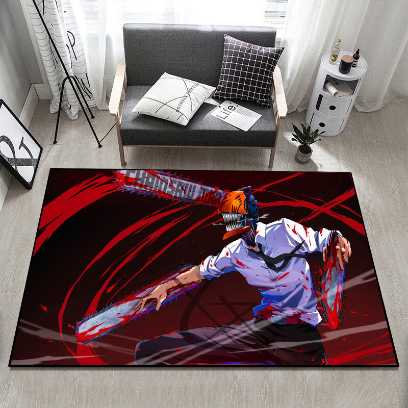 Chainsaw Man Cosplay Carpet Living Room Bedroom Sofa Rug Door Mat