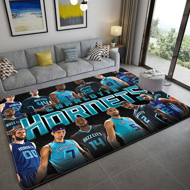 Charlotte Hornets Carpet Living Room Bedroom Mats Kitchen Bathroom Rugs