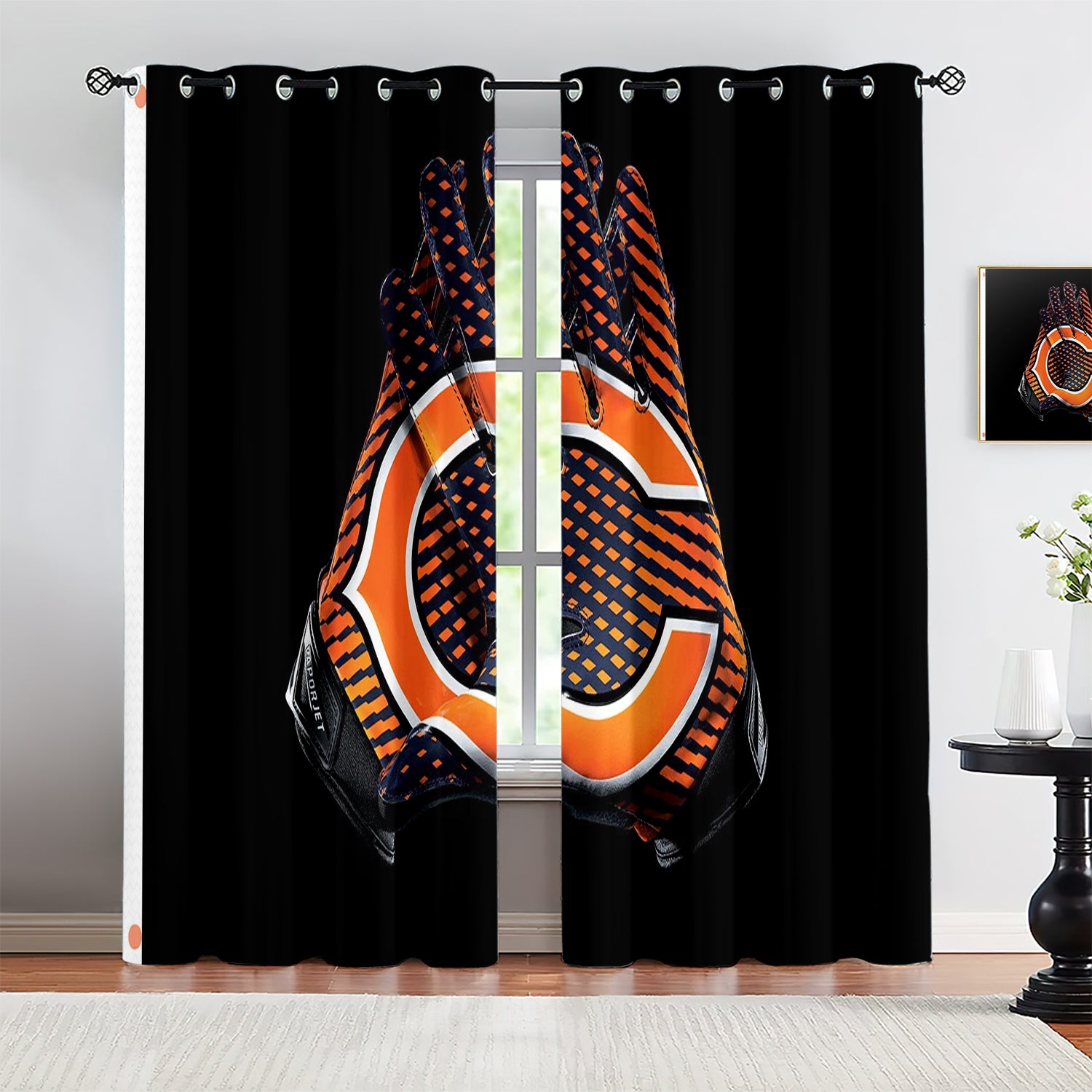 Chicago Bears Blackout Curtains Drapes For Window Treatment Set