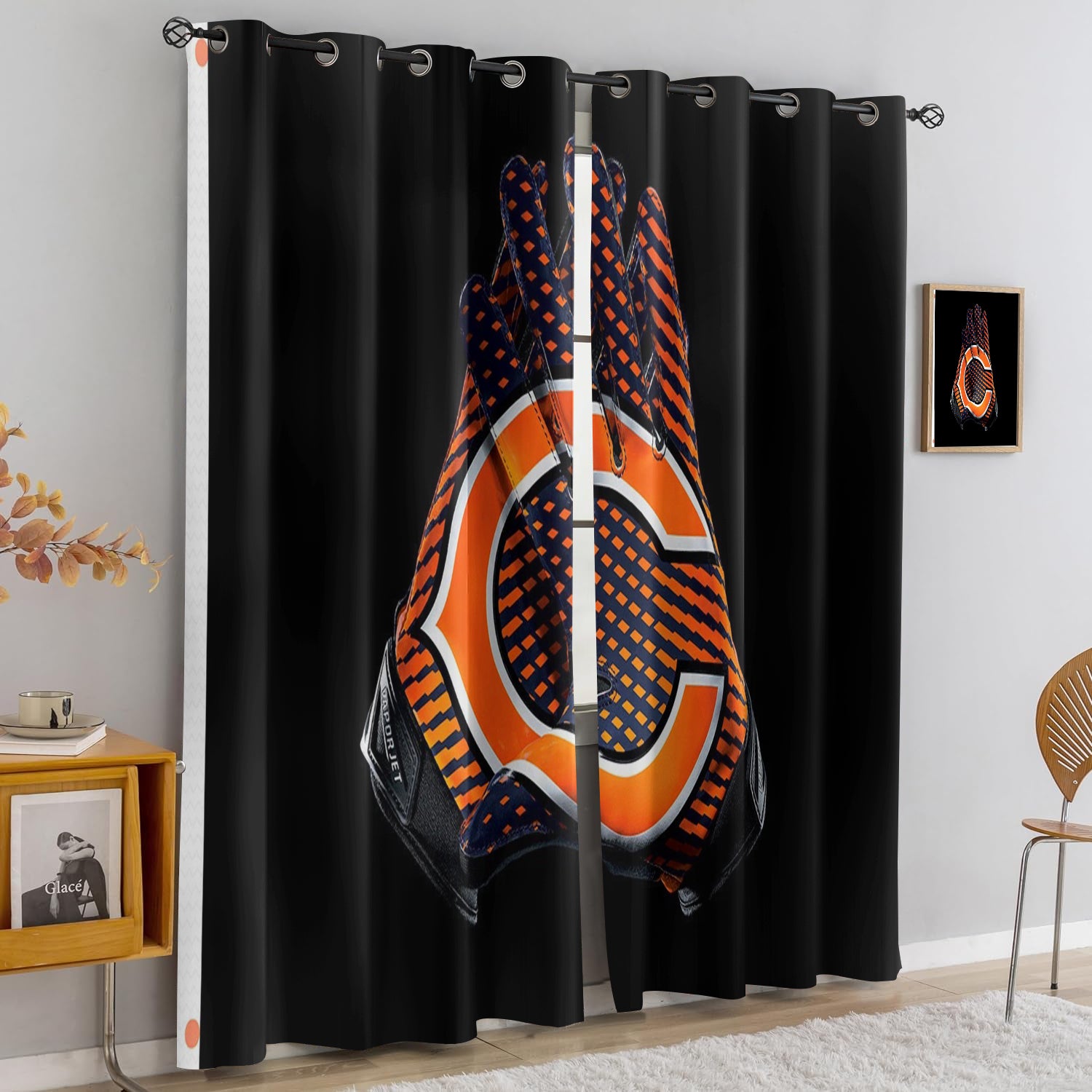 Chicago Bears Blackout Curtains Drapes For Window Treatment Set
