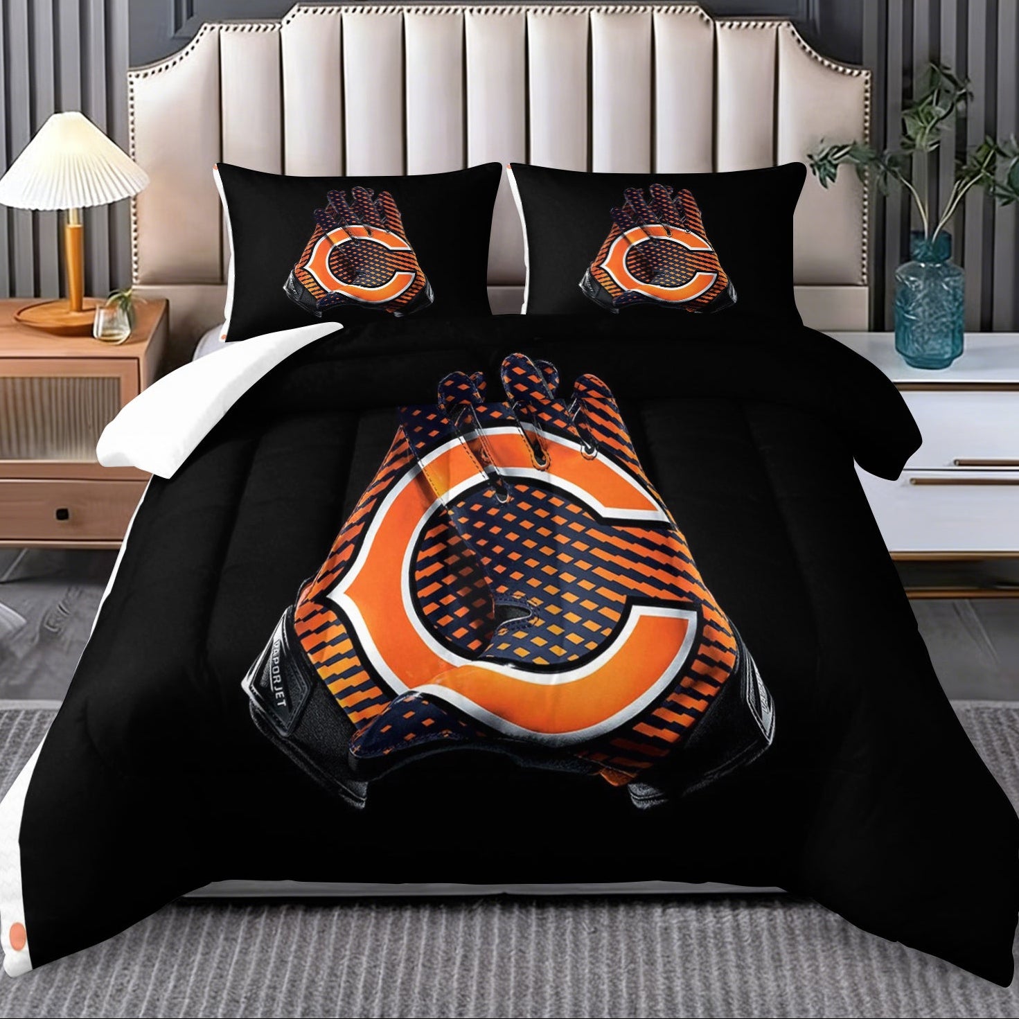 Chicago Bears Comforter Pillowcase Sets Blanket All Season Reversible Quilted Duvet
