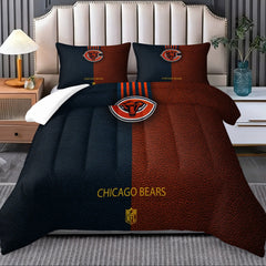 Chicago Bears Comforter Pillowcase Sets Blanket All Season Reversible Quilted Duvet