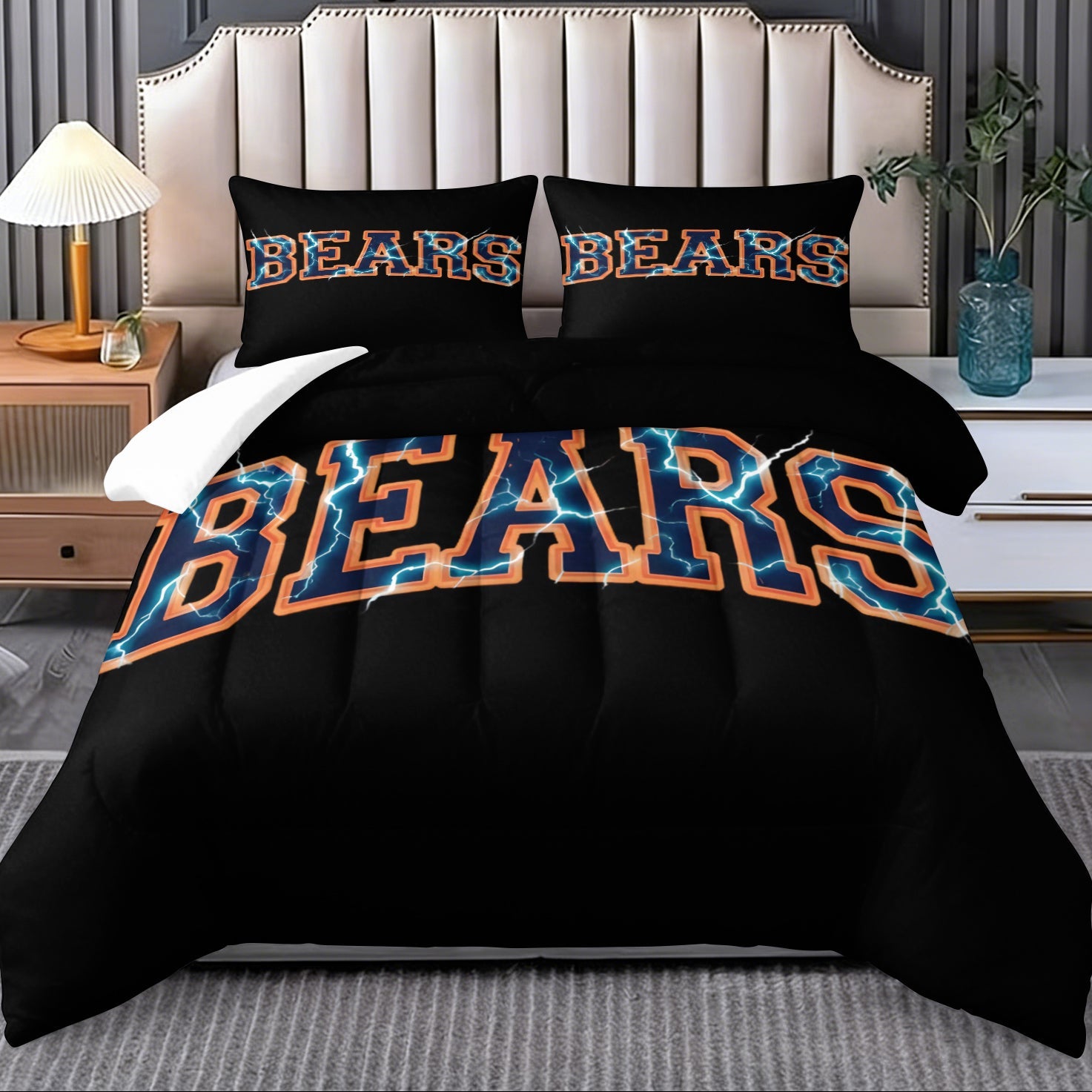 Chicago Bears Comforter Pillowcase Sets Blanket All Season Reversible Quilted Duvet