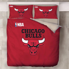 Chicago Basketball Logo Bulls Duvet Cover Quilt Cover Pillowcase Bedding Set