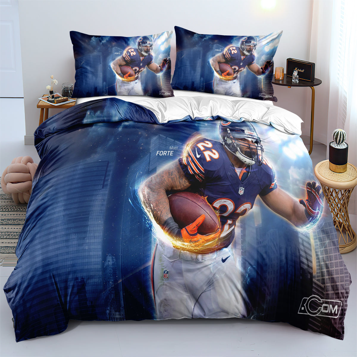 Chicago Bears Football League Duvet Cover Quilt Cover Pillowcase Bedding Set Bed Linen Home Decor