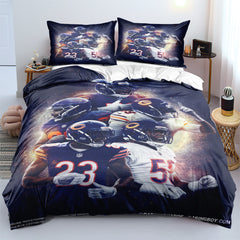 Chicago Bears Football League Duvet Cover Quilt Cover Pillowcase Bedding Set Bed Linen Home Decor