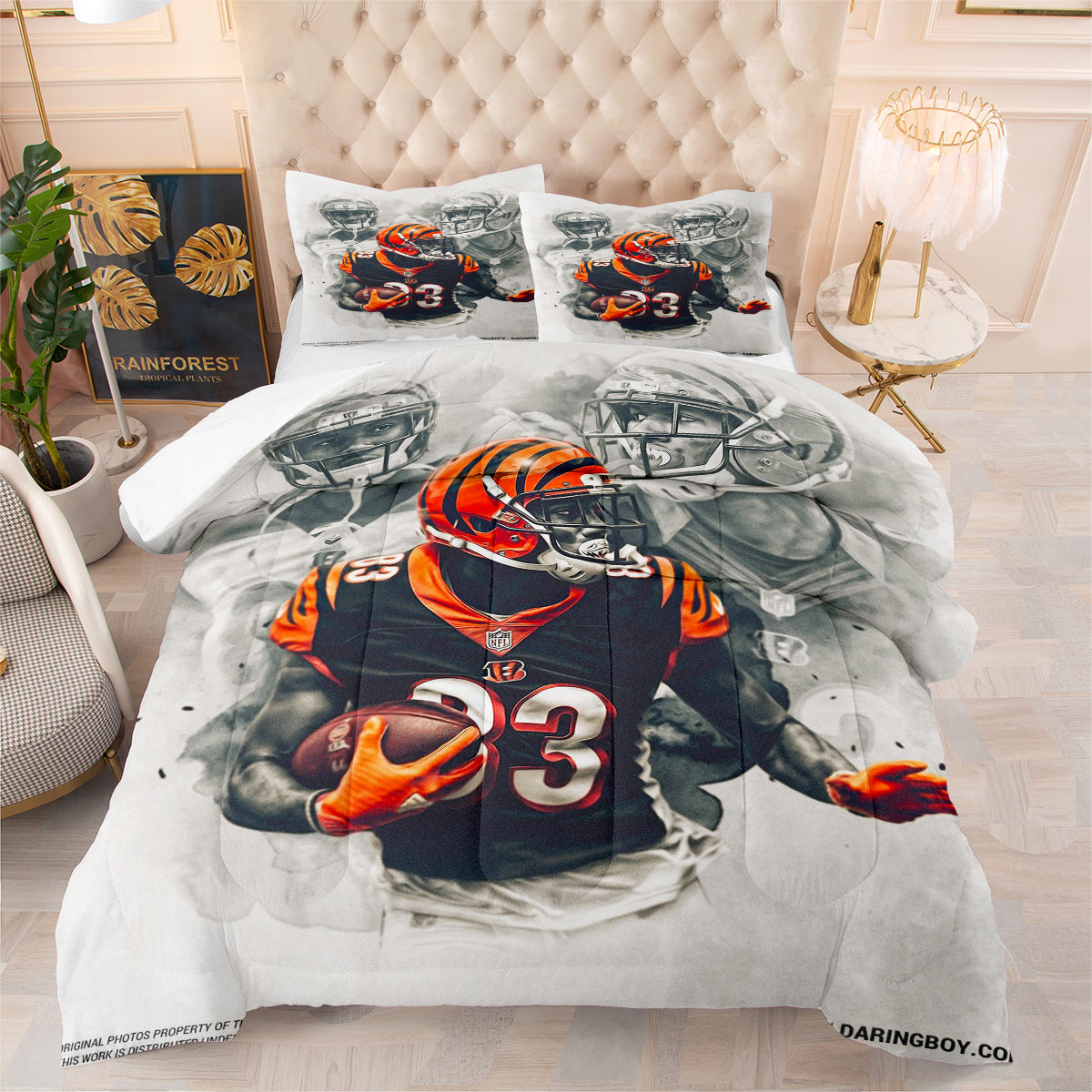 Chicago Bears Football Team Comforter Pillowcase Sets Blanket All Season Reversible Quilted Duvet