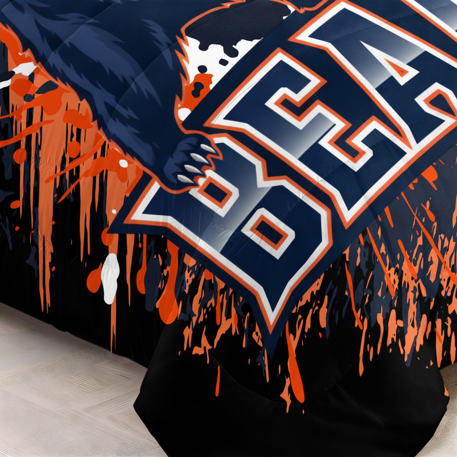 Chicago Bears Comforter Pillowcase Sets Blanket All Season Reversible Quilted Duvet