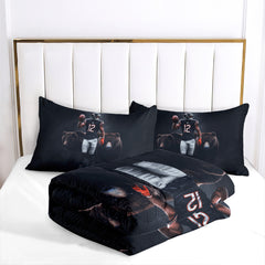 Chicago Bears Football Team Comforter Pillowcase Sets Blanket All Season Reversible Quilted Duvet