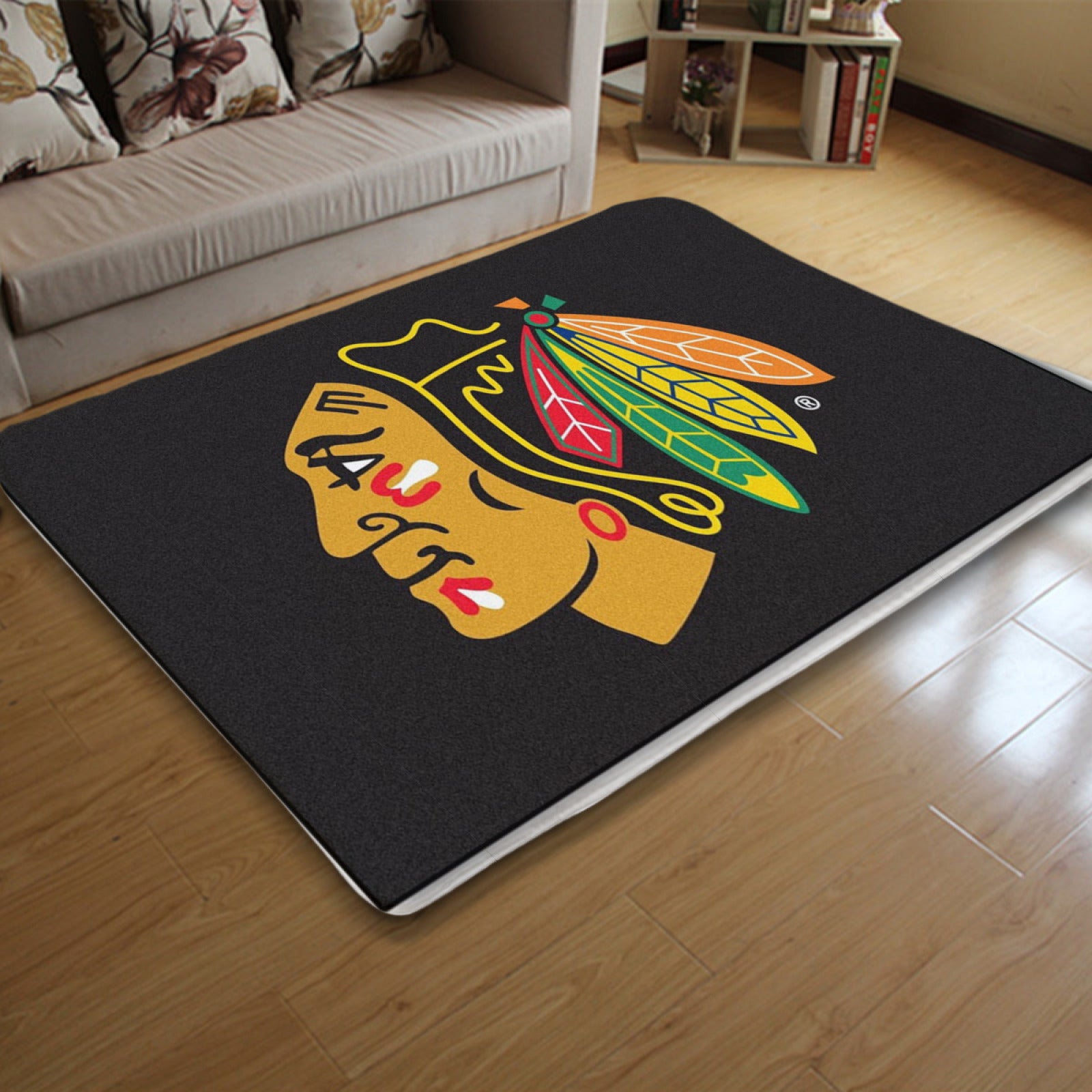 Chicago Hockey League Blackhawks Carpet Living Room Bedroom Mats Kitchen Bathroom Rugs