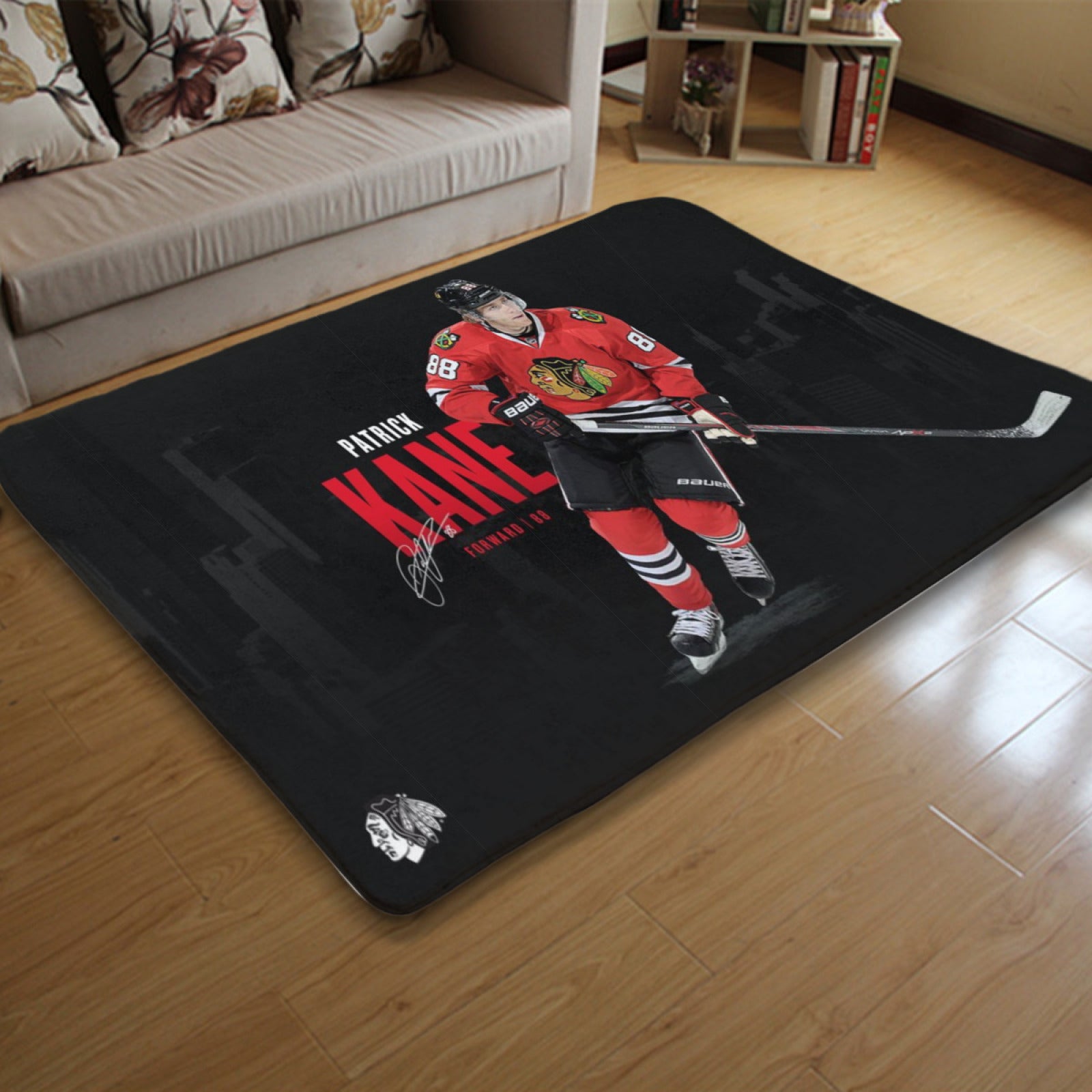 Chicago Hockey League Blackhawks Carpet Living Room Bedroom Mats Kitchen Bathroom Rugs