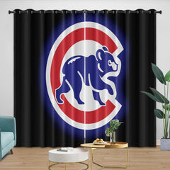 Chicago Cubs Blackout Curtain for Living Room Bedroom Window Treatment
