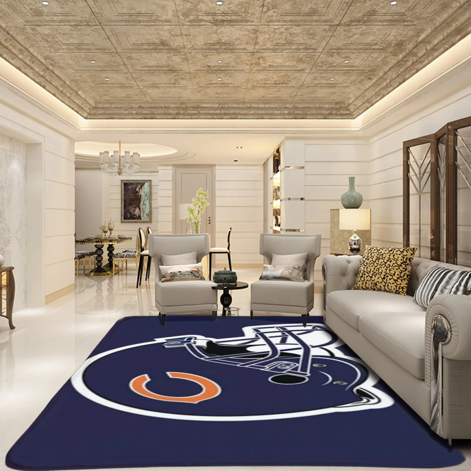 Chicago Bears Football Team Carpet Living Room Bedroom Mats Kitchen Bathroom Rugs