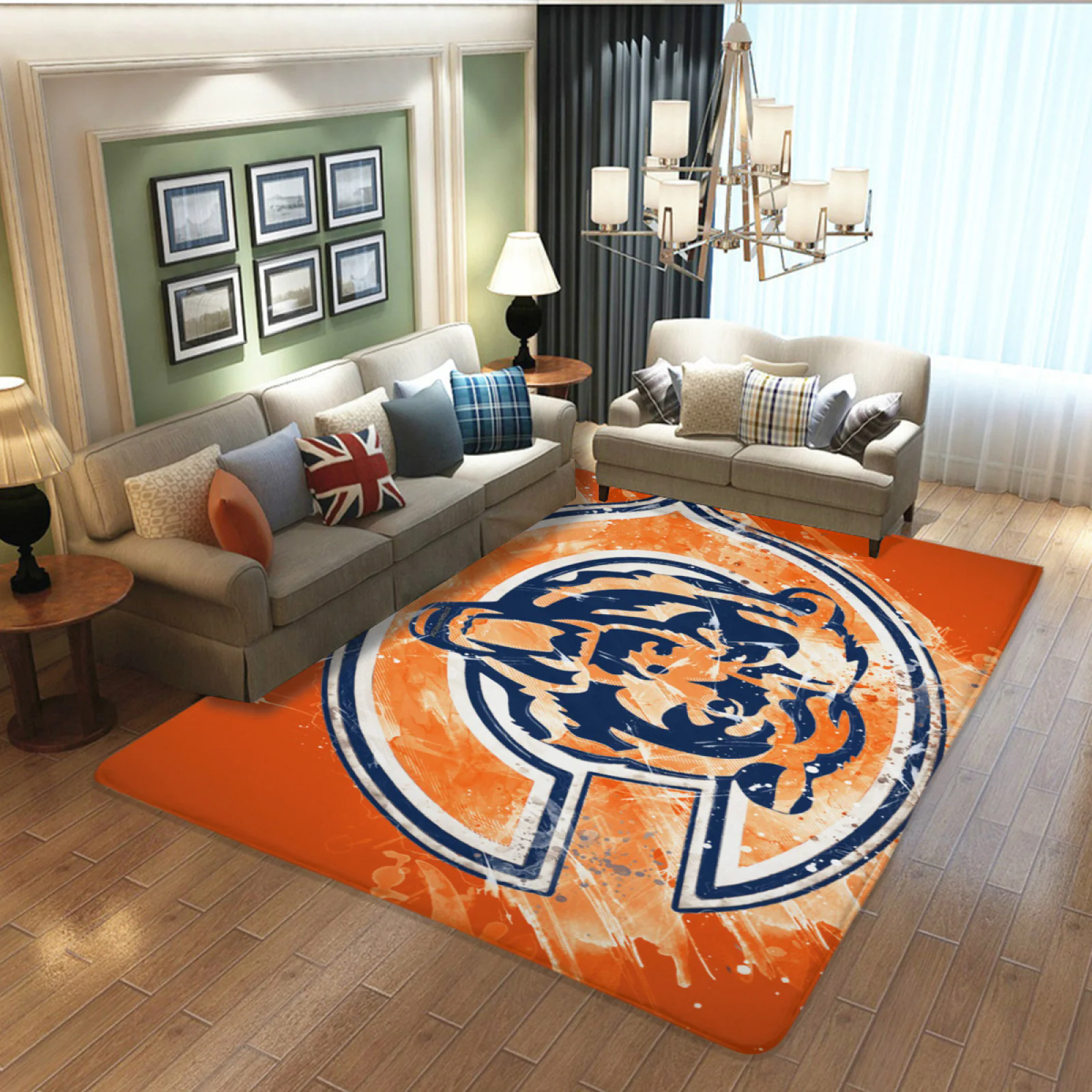 Chicago Bears Football Team Carpet Living Room Bedroom Mats Kitchen Bathroom Rugs