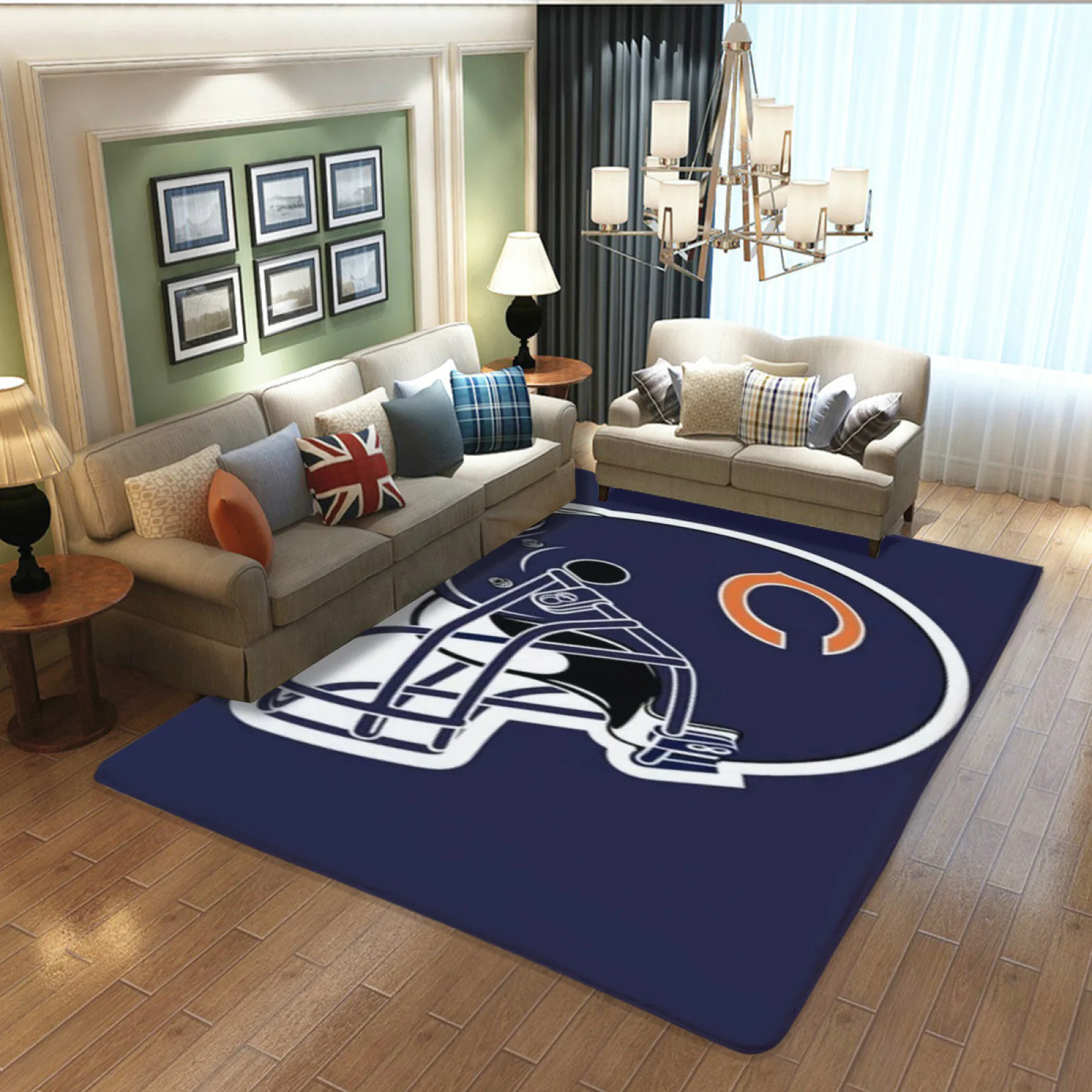 Chicago Bears Football Team Carpet Living Room Bedroom Mats Kitchen Bathroom Rugs