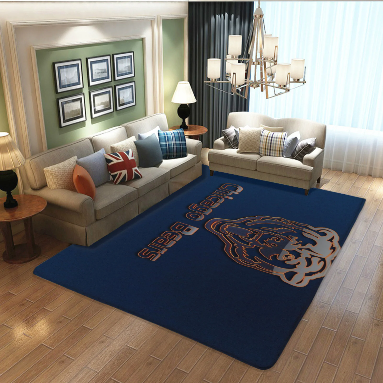 Chicago Bears Football Team Carpet Living Room Bedroom Mats Kitchen Bathroom Rugs