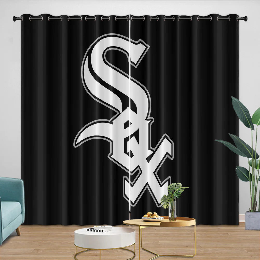 Chicago White Sox Blackout Curtain for Living Room Bedroom Window Treatment