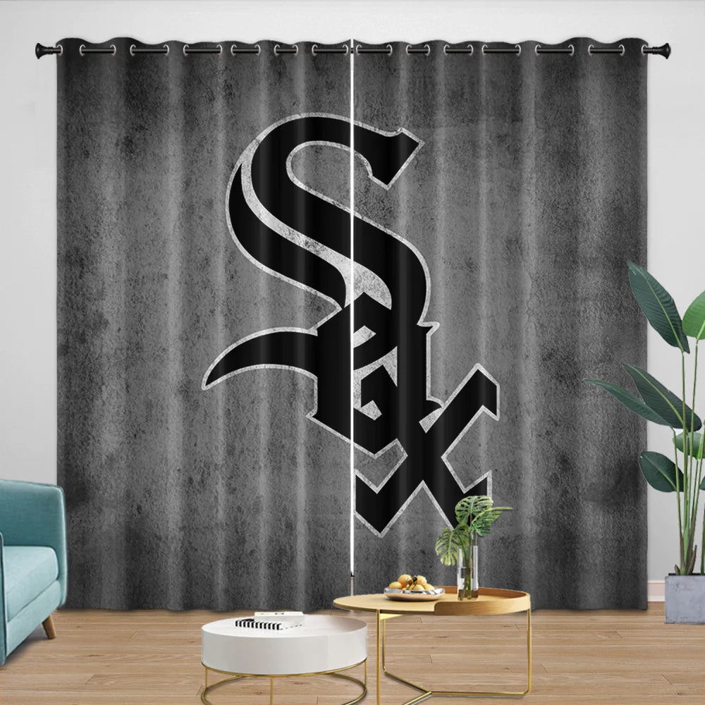 Chicago White Sox Blackout Curtain for Living Room Bedroom Window Treatment