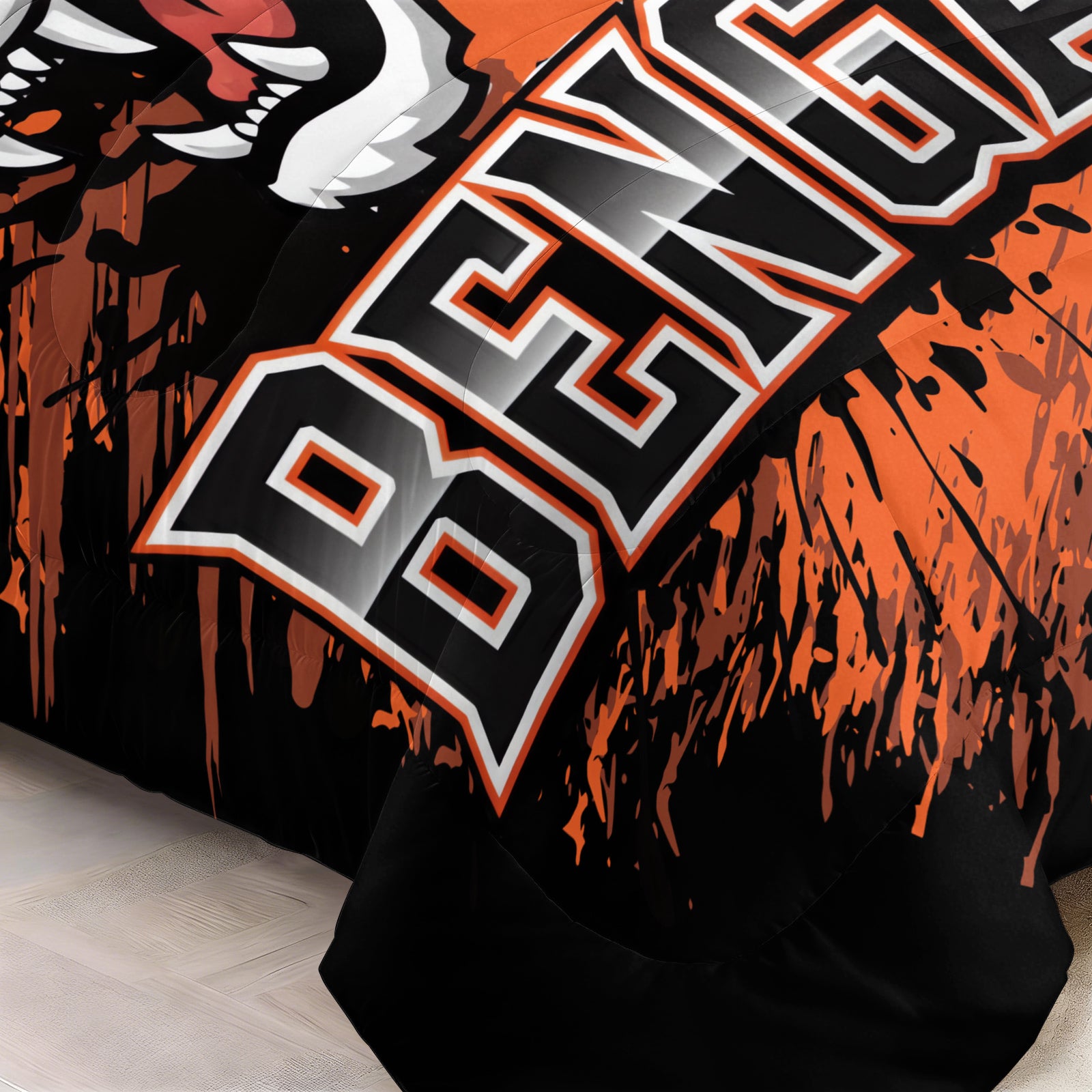 Cincinnati Bengals Comforter Pillowcase Sets Blanket All Season Reversible Quilted Duvet