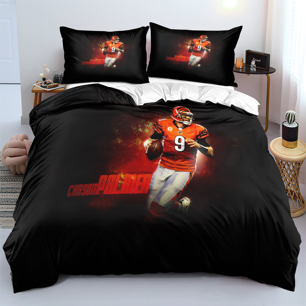 Cincinnati Bengals Football League Duvet Cover Quilt Cover Pillowcase Bedding Set Bed Linen Home Bedroom Decor