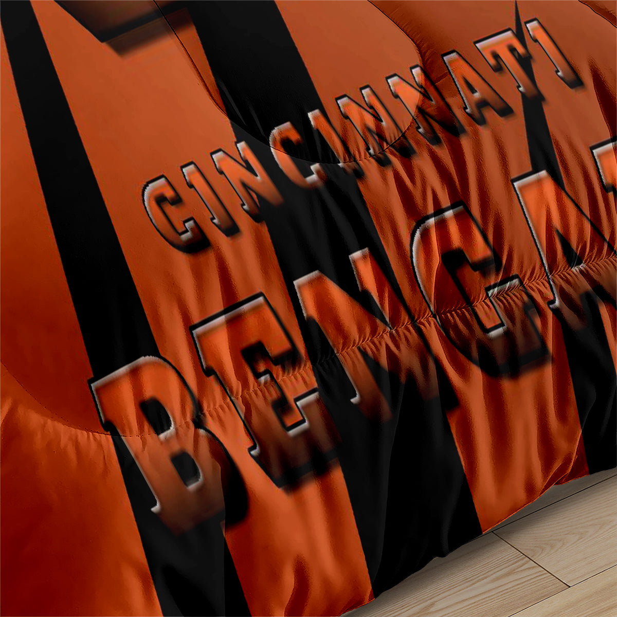 Cincinnati Bengals Football Team Comforter Pillowcase Sets Blanket All Season Reversible Quilted Duvet