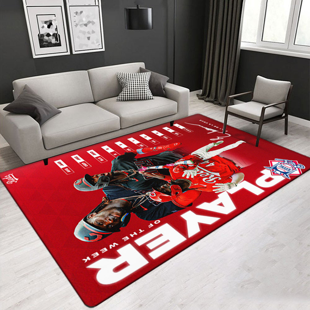Cincinnati Reds Carpet Living Room Bedroom Mats Kitchen Bathroom Rugs