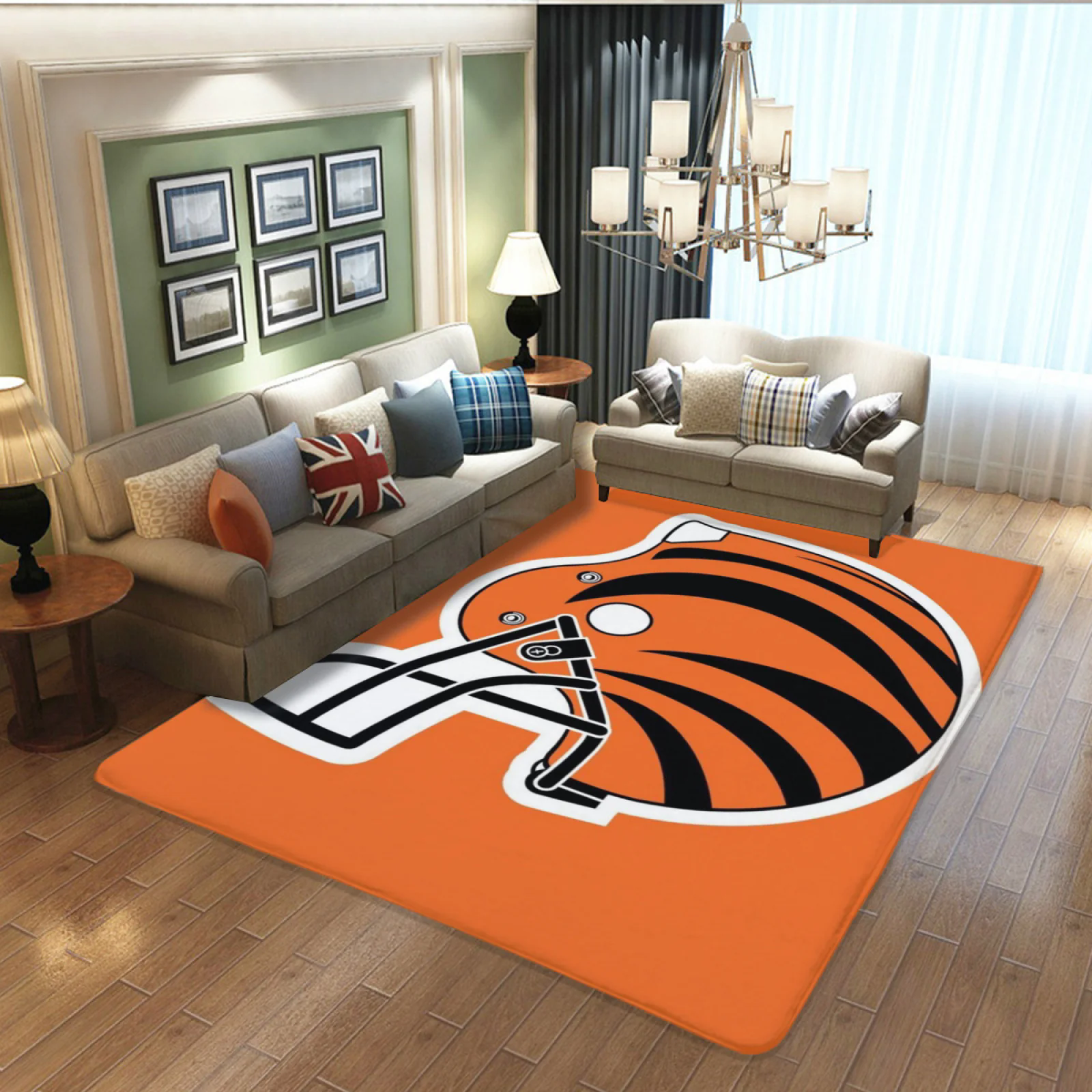 Cincinnati Bengals Football Team Carpet Living Room Bedroom Mats Kitchen Bathroom Rugs